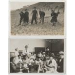 Southwold, WW I, Red Cross working party & Belgian refugee fishermen, R/P's original collection   (