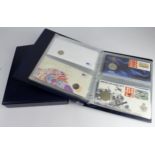 GB Royal Mint / Royal Mail, Coin & Medal Covers (21) 1990s-2000s, in an album.