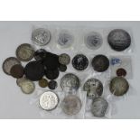 GB & World Coins & Tokens (30) ancient to modern including much silver, noted 2x sealed Britannias