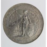 British Empire Trade Dollar 1910 B, nEF, light marks. (Issued for use in Hong Kong, Shanghai,