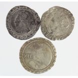 Elizabeth I & James I silver (3): Sixpences: 1575 mm. Eglantine S.2563 porous Fine, 1583 mm. Bell