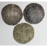 Charles I halfcrowns (3): mm. Star S.2779 ex-mount nF, mm. (R) S.2778 holed VG, and a contemporary