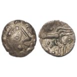 Ancient British Iron Age Celtic silver unit of the Dobunni, Allen type, mid 1c BC to mid 1c AD, S.