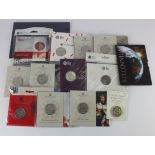 GB Royal Mint £5 Coin presentation packs (14) various 1993 to 2022, most sealed.