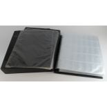 Accessories - used album, large size 25 to page together with in excess of 100 pages, in slip