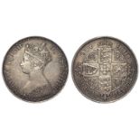 Florin 1852 gothic, toned EF/GEF