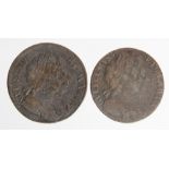 Halfpennies (2) William & Mary: 1694 VG, and 1694 large flan, no rev. stop, bold VG