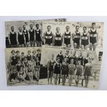Olympic Games, Paris France 1924, real photo postcards by Noyer, Swimming Teams of Argentina,