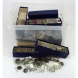 Very heavy stacker box of mixed GB & World coins. Seems to have been collected in the 1970s. Pre