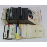 World stamps + M/S on stockcards etc, in small plastic case. (Qty)