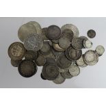 World Silver Coins 585g, 19th-20thC assortment, mixed grade, high grade noted. Mostly high content.