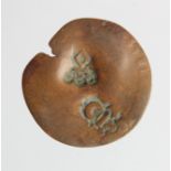 Malta, 18thC countermarked copper 2 Tari.