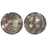 Anglo-Saxon silver penny of Edward the Confessor, Pointed Helmet type (1053-6), +BRUNGARONLUND,