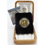 New Zealand, America's Cup 15.552g .9999 gold proof $10 2002 FDC cased with cert.