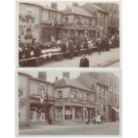 Southwold, 1910 Coronation street party outside F Jenkins shop, all the men drank ale, also shop