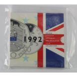 Royal Mint: 1992 United Kingdom Brilliant Uncirculated Coin Collection, including EU Presidency 50p,