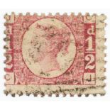 GB - QV 1870 Halfpenny rose-red, Plate 9, used. Scarce key stamp, cat £700