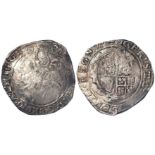 Charles I halfcrown mm. Triangle in circle, 15.41g, S.2779, double-struck GF