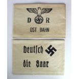 German armbands 2x inc Railways