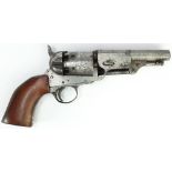 Revolver, a 6 shot "Colt Brevette" .36 Cal percussion revolver. Octagonal barrel 4.5", "Colts