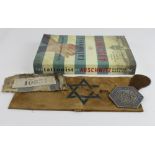 German Nazi era small collection of Jewish concentration camp articles and book.