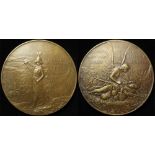 British Commemorative Medal, bronze d.70mm: South African (Boer) War, Memorial 1900, by E, Fuchs,