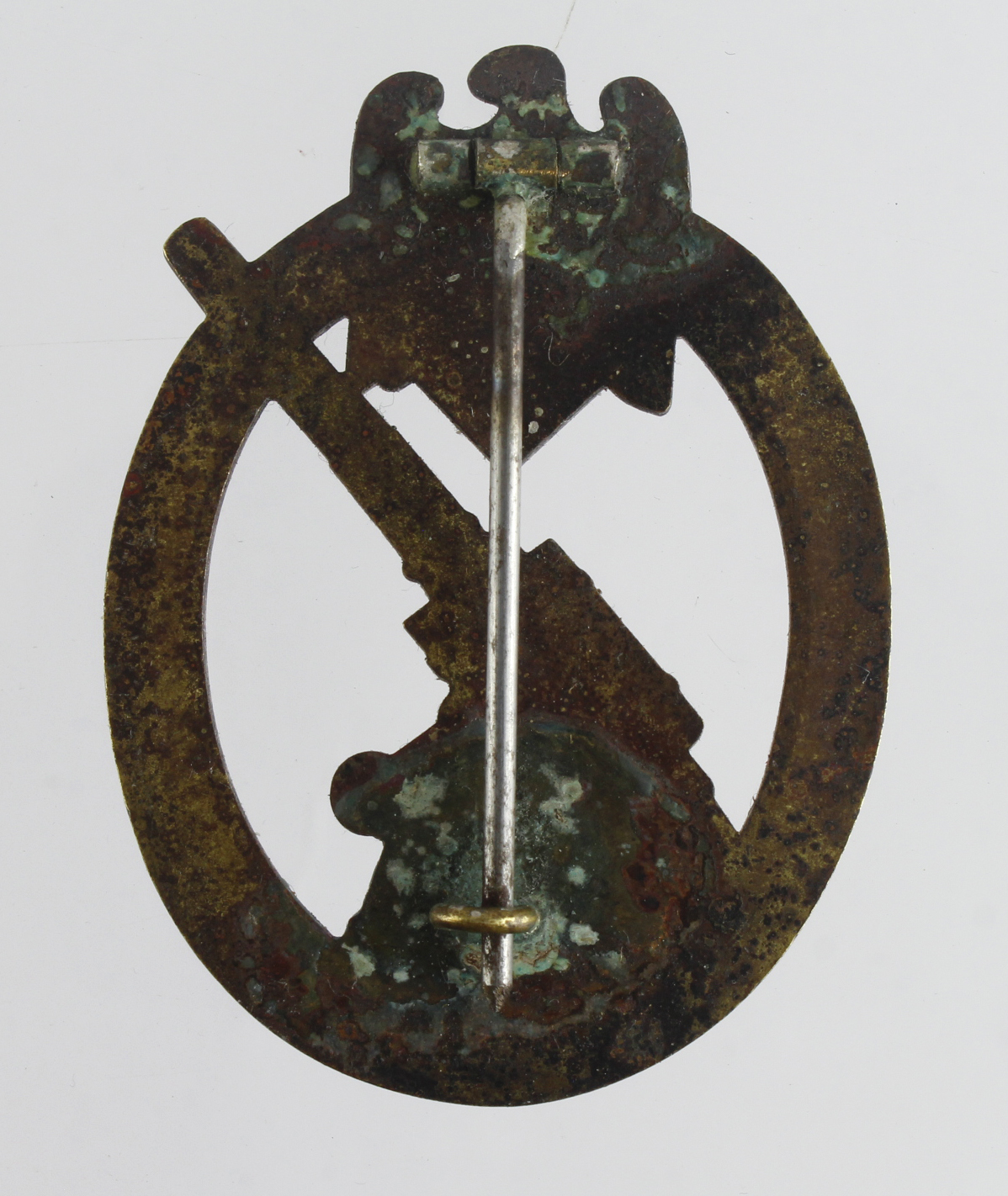 German Army Flak badge in bronze, minor verdigris - Image 2 of 2