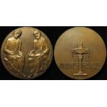 French Academic Medal, bronze d.68mm: Alliance Française medal by H. Dropsy, toned EF