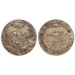British Commemorative Medalet, cast silver d.22.5mm: Marriage of Charles I to Henrietta Maria