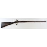 Single barrel percussion sporting shotgun, approx 15 Bore, part octagonal, part round barrel 30",