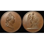 British / German Academic Medal, bronze d.50mm: Göttingen University Prize 1785, issued in the