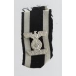 German Nazi 2nd class iron cross spange on ribbon.