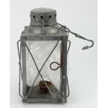 German Nazi Luftwaffe Lantern (some glass missing), base stamped with Luftwaffe Eagle and '1941 GI