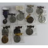 British School Attendance Medals (12) 19th-20thC base metal.