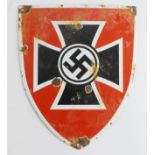 German Nazi metal & enamel sign veterans.