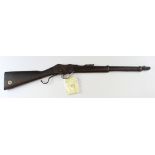 Martini Enfield .303 Artillery Carbine. Action marked "ENFIELD / 1883 / I C 1". Well worn and marked