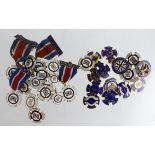 Conservative brass & enamel badges (26) plus 4 brass & enamel Conservative medals (30 items in all)