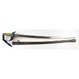 Sword Brazilian late 19th century Cavalry Troopers in its steel scabbard.