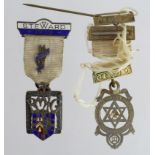 Masonic Jewels (2) hallmarked silver: RMIG Durham Steward 1939, and gilt Royal Arch jewel with a