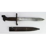 Spanish M1941 Mauser Bolo Bayonet + scabbard with matching numbers. Blade maker marked. Extra