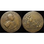 British Commemorative Medal, brass d.36mm: Carlisle Recaptured: Jacobite Rebels Repulsed 1745;