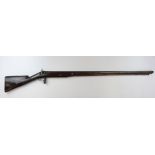 Large 6 Bore percussion Punt Gun / Fowling shotgun by Rigby of London. Barrel 43", walnut half