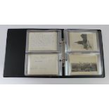 WW1 collection of twenty one photos in folder all written on the back including battlefields, bombed