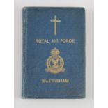 RAF scarce Wattisham Royal Air Force Bible with Kings crown badge to the front.