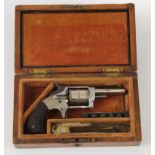 19th century cased single action 5 shot 32 cal rim fire pocket revolver the PROTECTOR circa 1870