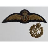 RFC cloth wings with an RFC Cap Badge. (2)