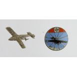 German nazi lapel pins DLV plane pin and one other.