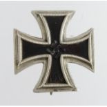 German nazi 1st class iron cross maker marked "W" wager Berlin 3 piece construction magnetic