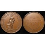 British Commemorative Medal, bronze d.53mm: Statue of Francis Drake 1883 unveiled at Tavistock, (
