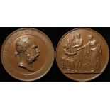 Austrian, Vienna Exhibition 1873 bronze medal d.70mm byJ. Tautenhayn and K. Schwenzer, nEF